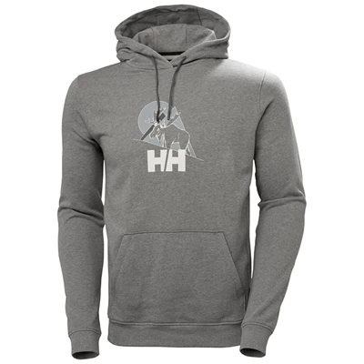 Helly Hansen F2f Organic Cottonhooded Sweatshirts Herre Grå | 35496IMUV