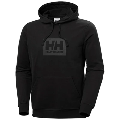 Helly Hansen Hh Boxhooded Sweatshirts Herre Sort | 20784BEHD