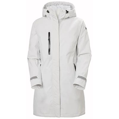 Helly Hansen W Adore Insulated Rain Parka Jakker Dame Grå | 17843ASNJ