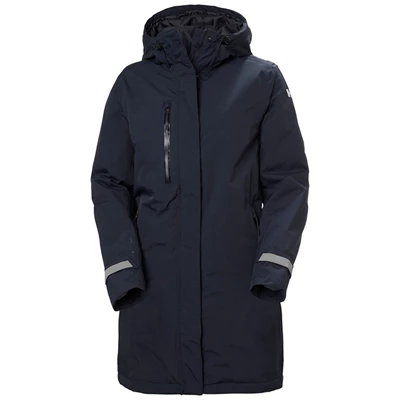 Helly Hansen W Adore Insulated Rain Parka Jakker Dame Mørkeblå | 63754CJFX