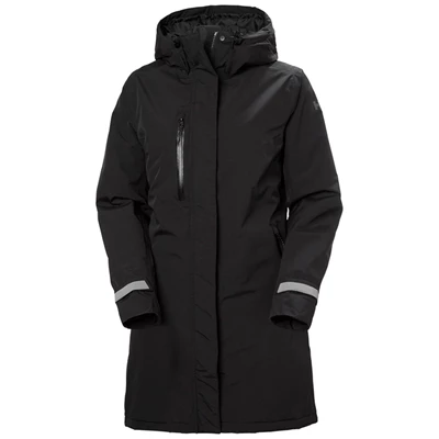 Helly Hansen W Adore Insulated Rain Parka Jakker Dame Sort | 79381TSMQ