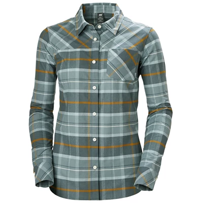 Helly Hansen W Classic Check Ls Skjorte Dame Grå | 37186VEOZ