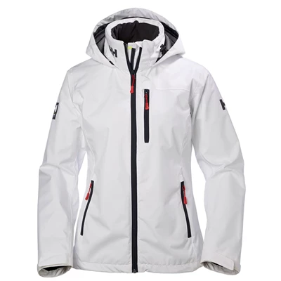 Helly Hansen W Crew Hætte Casual Jakker Dame Hvide | 34065AQBM