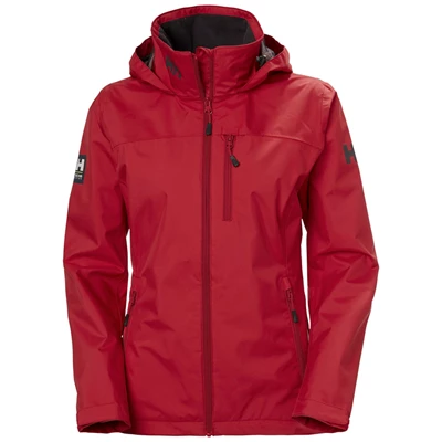 Helly Hansen W Crew Hætte Casual Jakker Dame Rød | 67123PIVO