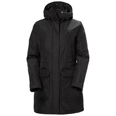 Helly Hansen W Frida Insulated Parka Jakker Dame Sort | 07582DWQS