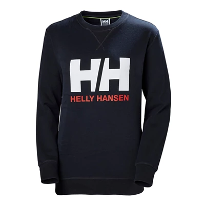 Helly Hansen W Hh Logo Crew Sweat Skjorte Dame Mørkeblå | 73402QNFH