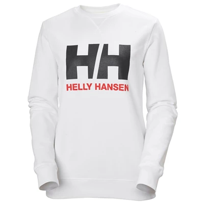 Helly Hansen W Hh Logo Crew Sweat Trøjer Dame Hvide | 71425FQUD