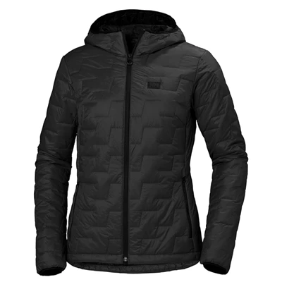 Helly Hansen W Lifaloft Hætte Vandrejakker Dame Sort | 36290QYSC