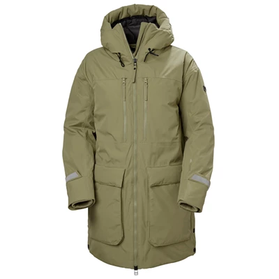 Helly Hansen W Maud Parka Jakker Dame Olivengrøn | 03614QRYF