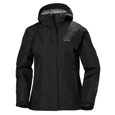 Helly Hansen W Seven J Regnfrakker Dame Sort | 06284ASMT