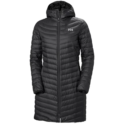 Helly Hansen W Verglas Long Isolerede Jakker Dame Sort | 67145QFGB